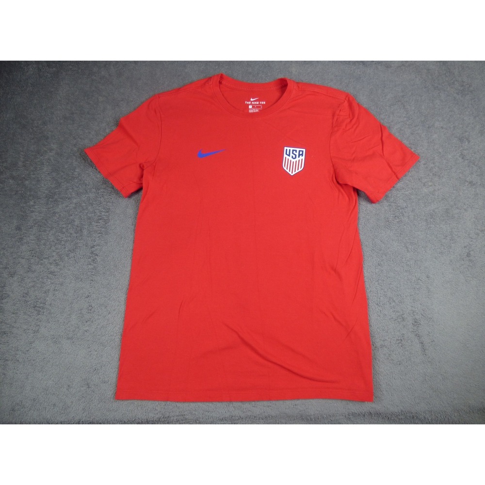 Nike USMNT Pulisic 10 Soccer T-Shirt Mens Medium Red Short Sleeve Athletic Cut